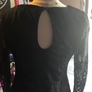 Charlotte Russe Dresses - Black Mesh Lace Criss Cross Lace Dress Charlotte Russe Dresses - Black Mesh Lace Criss Cross Lace Dress